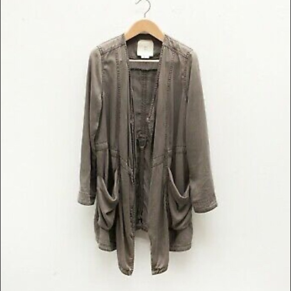 Anthropologie HEI HEI Khaki Cotton Utility Jacket